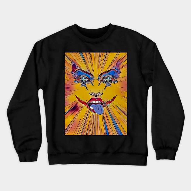 Cool Mask Sun Crewneck Sweatshirt by UMF - Fwo Faces Frog